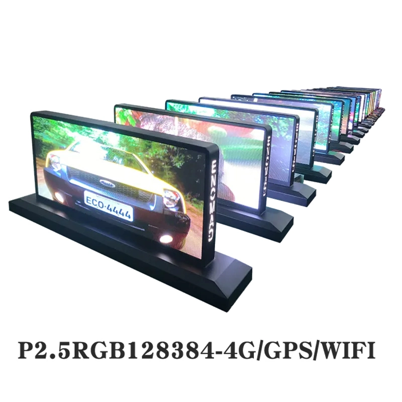 P2.5 3840Hz Outdoor Full Color Waterproof IP65 HD Taxi Car Top Double Side Advertising LED Screen