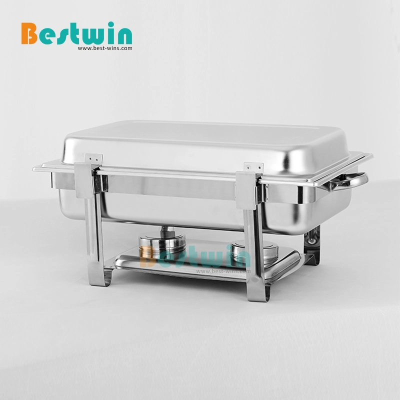 Jq833 Full Size Food Warmer Stainless Steel Catering Chafing Dish with Hinged Lid