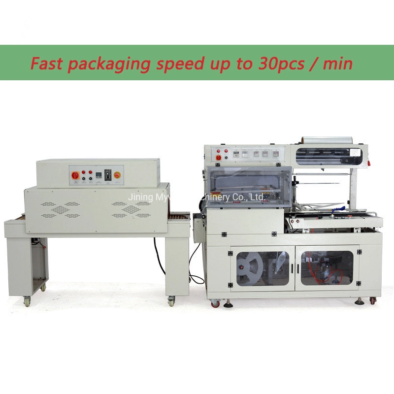 Automatic Sealing Tunnel Type Candle Magazine Sauce Mineral Water Bottle Plastic Film Shrink Packaging Machine