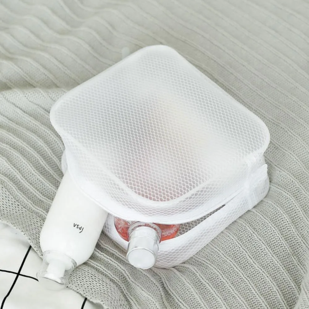 Waterproof Minimalist Portable Cosmetic Bag Zipper Travel Organizer Storage Toiletry Case Fashion Grid Wash Makeup Bags White Bl20828