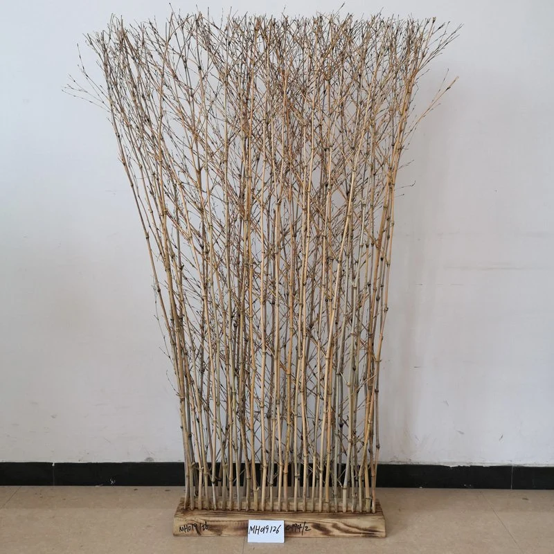 Factory Made Japanese Style Natural Bamboo Screen Wood Byobu for Home Decoration