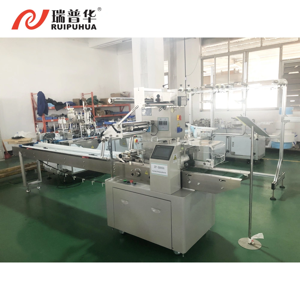 80-250bags/Min. Bilden Ruipuhua China Verpackung System Kissen Flow Wrap Wafer Automatische Leitung