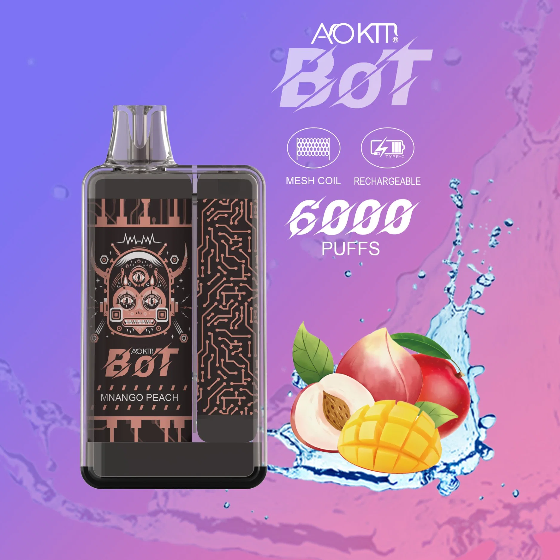 China Wholesale/Supplier Aokit Disposable/Chargeable Pod 6000 Puff Bar I Vape Custom Vaporizer E Cigarette Price Vape Pen