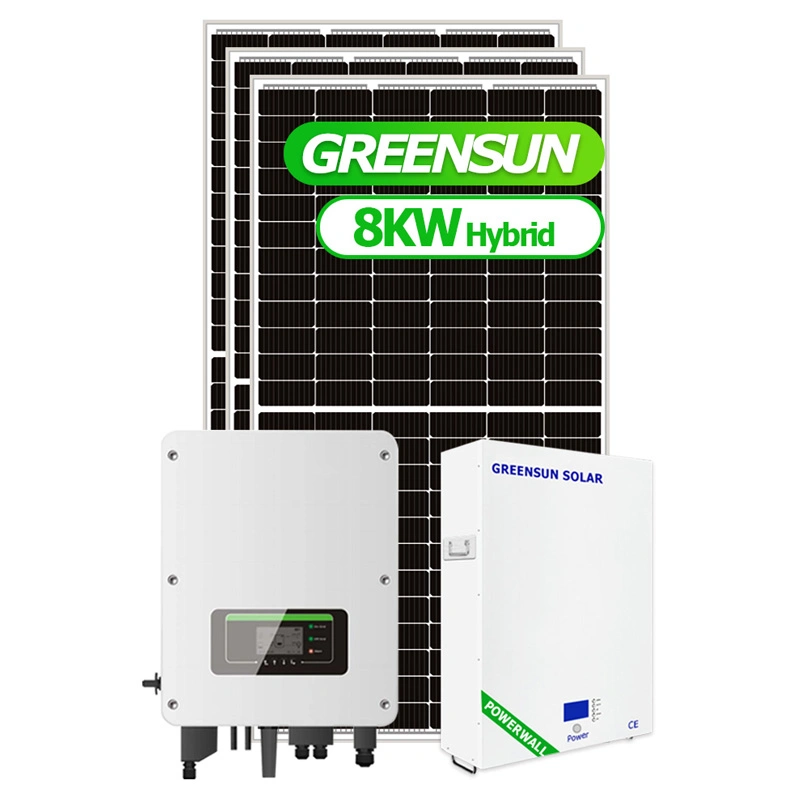 Residential Small 3kw 5kw 8kw Solar System Home Power Bank Hybrid Solar Kit 8000W