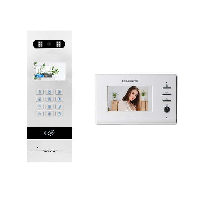 IP Intercom System for Multi-Apartment Support Night Vision Intercom Camera IC/ID Card Door Phone 7 Inch Indoor Unit