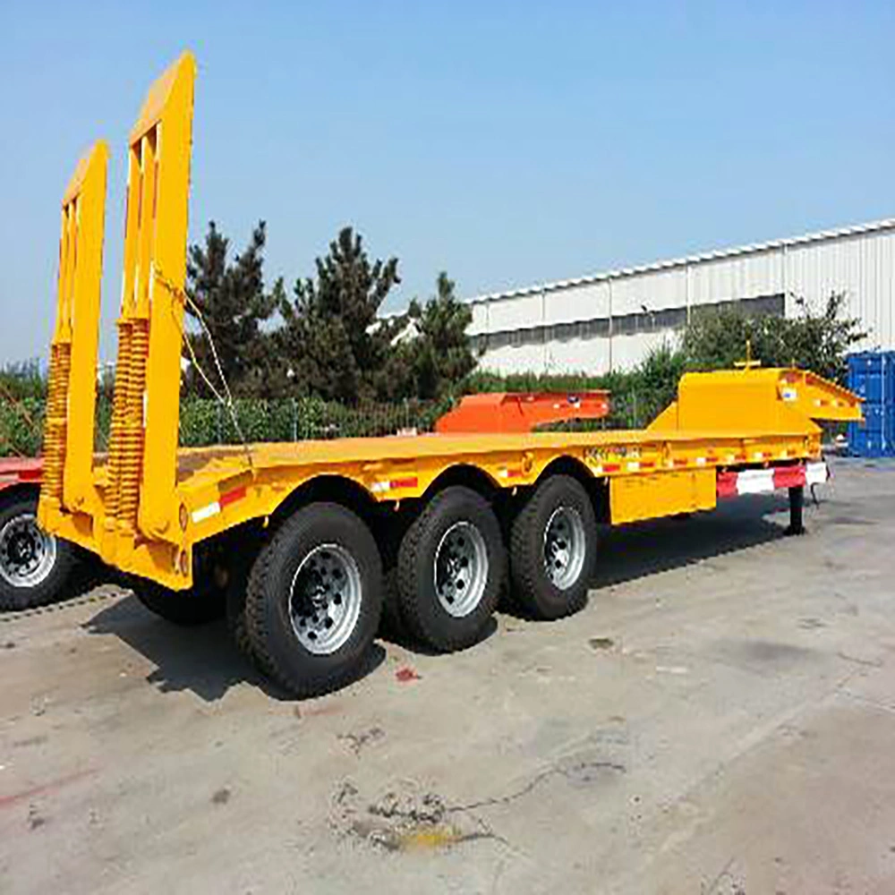 2 3 eixos baixa Carregadeira reboque de Serviço pesado camião Lowboy Reboques com escavadora Lowbed Lowbed Goseneck Dolly Drop Deck Semi-reboque