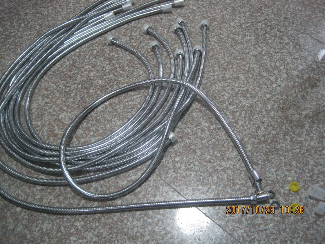 Stainless Steel Flexible Shower Hose, EPDM, Brass Nut, Chromed Finishing, Acs Approval