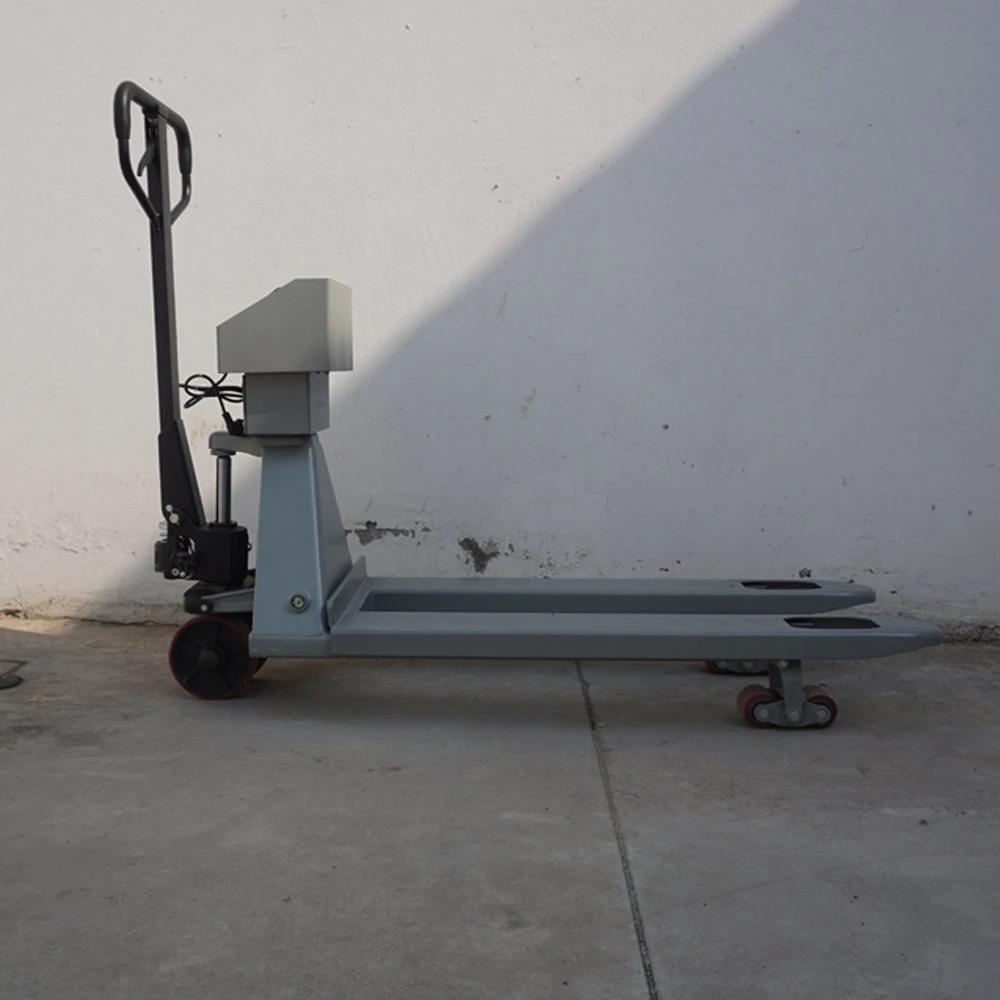 High Accuracy SS304 Manual Forklift 2000kg Hand Pallet Scale Truck