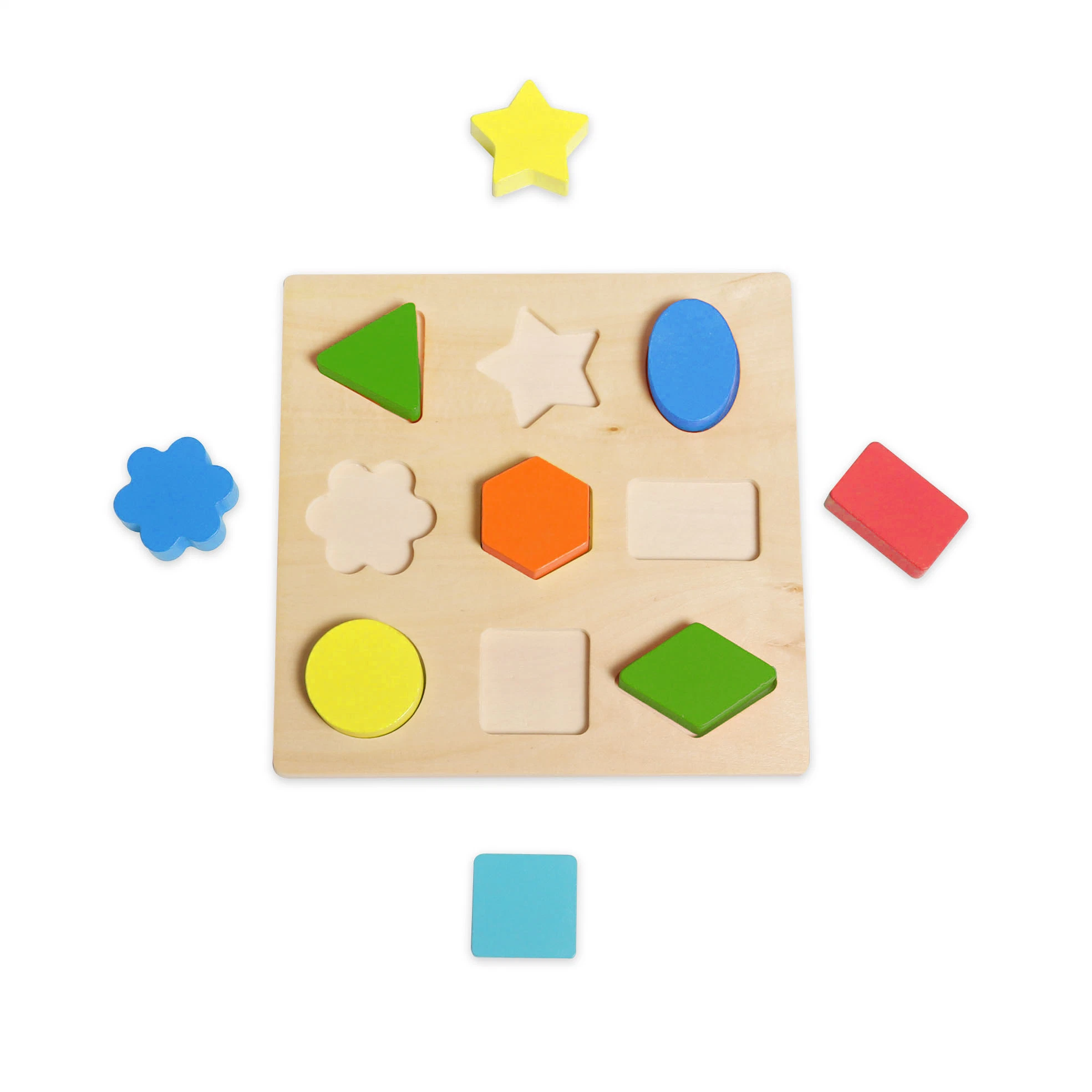 Bloc de forme de puzzle en bois pour les enfants et les enfants