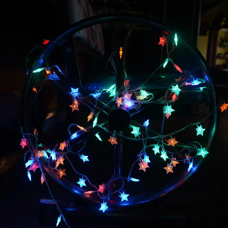 LED Five-Pointed Star Battery Light Wedding Bedroom Decorated Festive Christmas String Lights