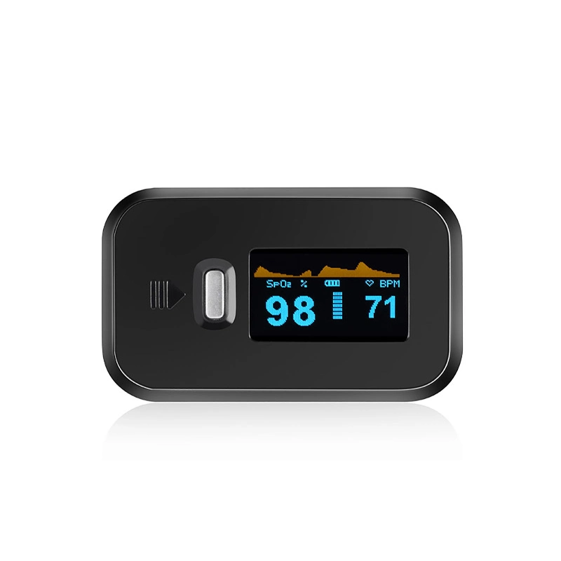 New LED Screen Black Handheld Pulse Oximeter Health Care Po-2 Ooximeter Fingertip with CE