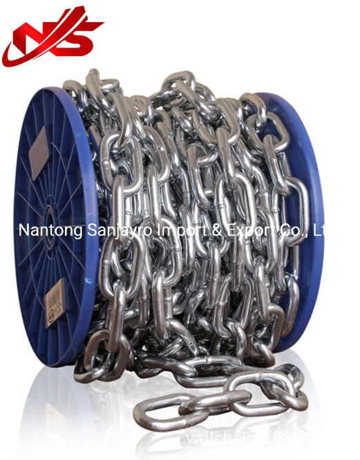 DIN 766 Standard Link Chain Short Link Ring 6mm Welded Chain