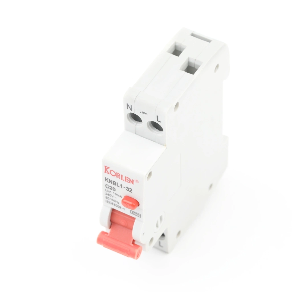 High quality/High cost performance Mini RCBO Circuit Breaker 6ka Knbl1-32 1p+N C32, with Semko