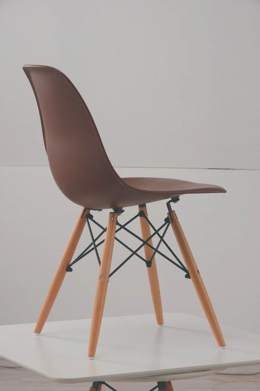 Modern Design Plastic Seat Durable Metal Base Dining Chair