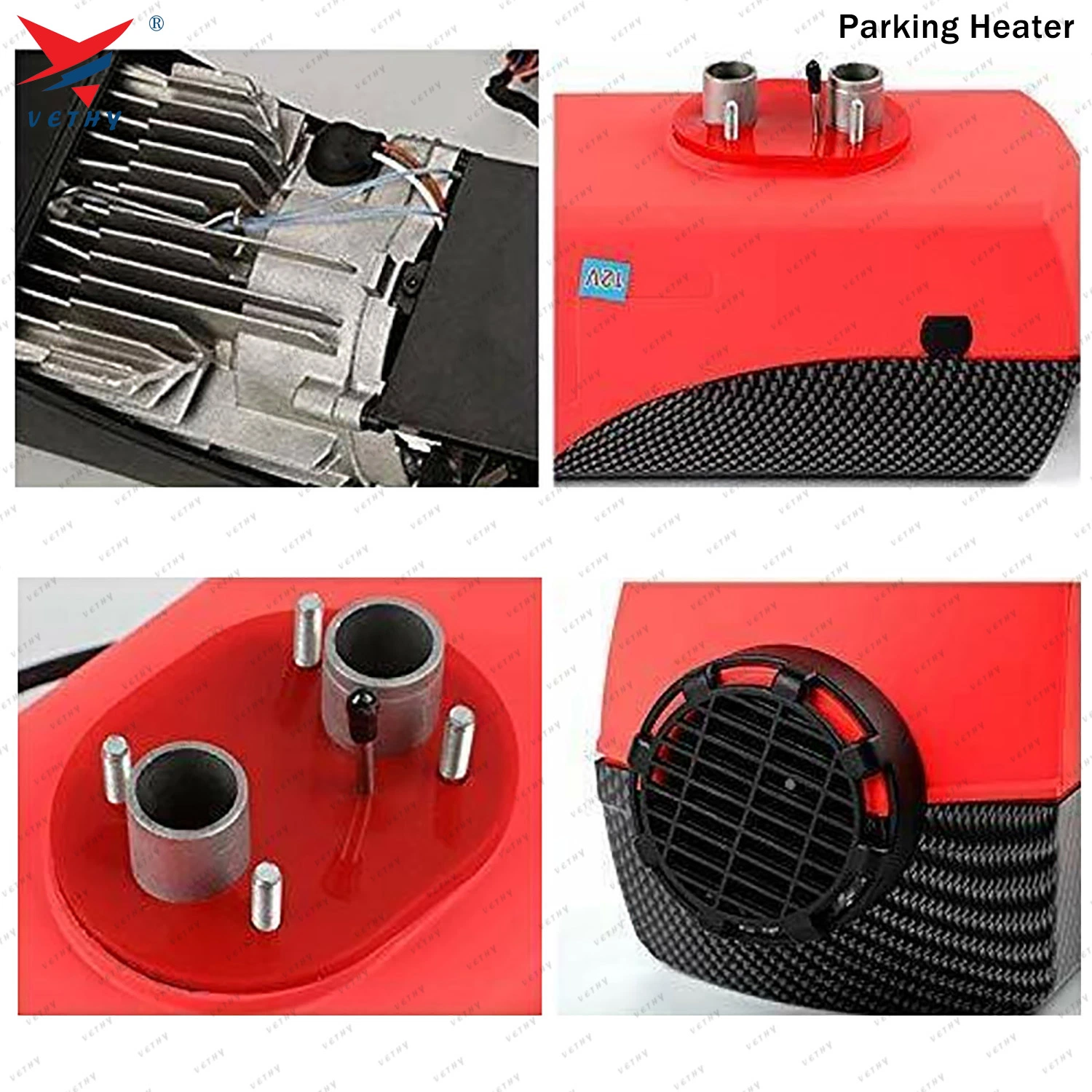 12V 24V Muffler 2kw//5kw/8kw Parking Air Heater for RV Trailer Trucks