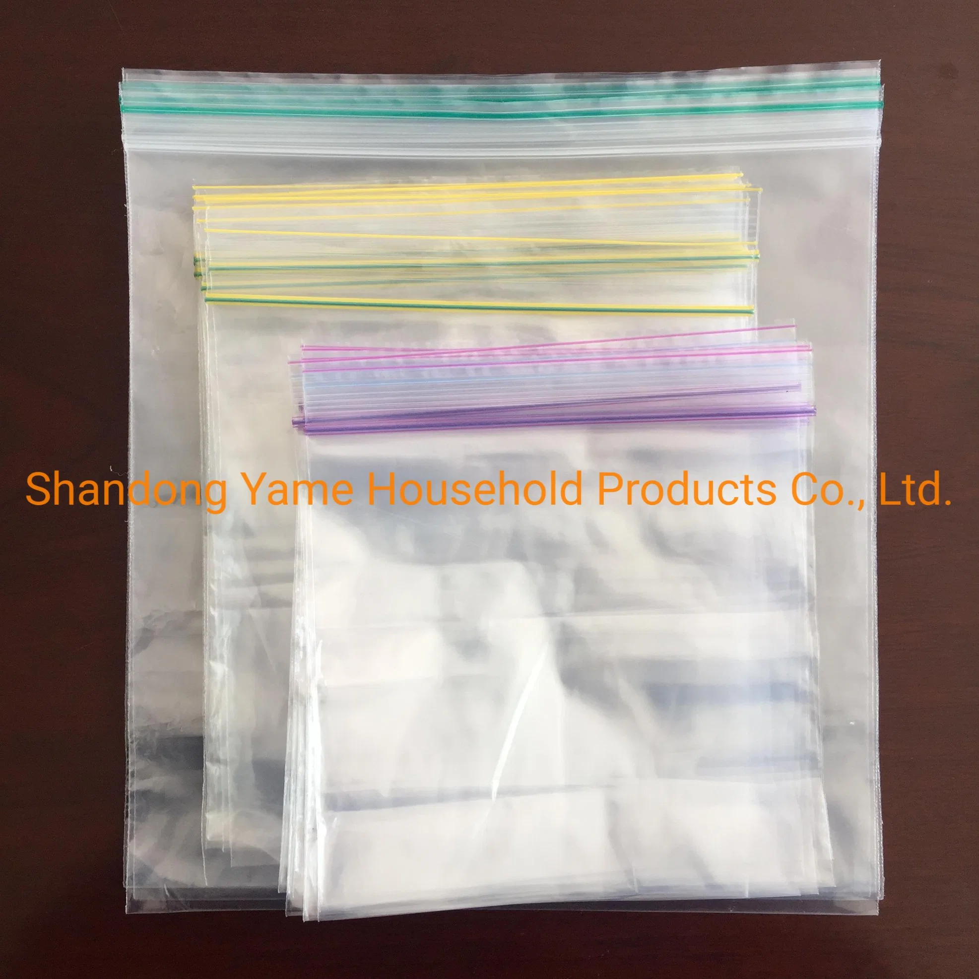 Plastic LDPE Zipper Reusable Double Click Ziplock Freezer Food Packaging Storage Poly Bag (snack sandwich quart gallon)