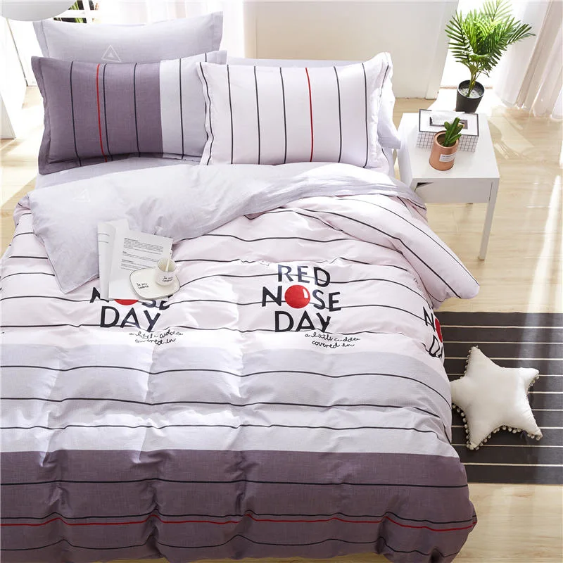 Korean Style 8PCS Home Sense Queen Size Flower Design Polyester Set Bedding