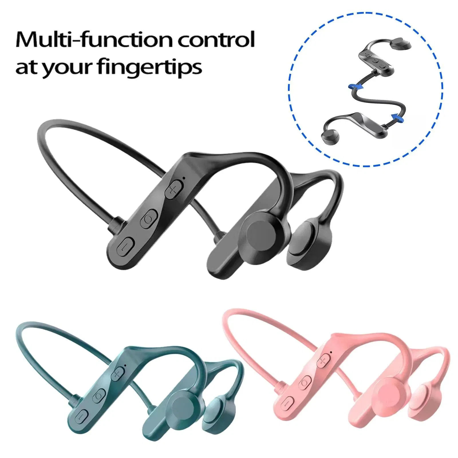 K69 Wireless Sport Headset with Mic Ear Hook Bone Conduction Bluetooth Earphone