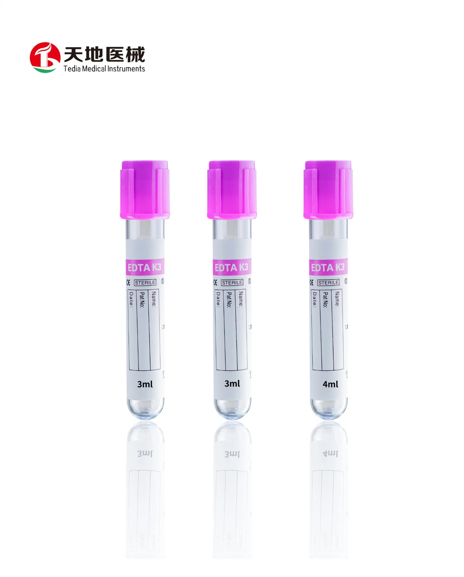 Hot Selling EDTA K2 K3 Blood Collection Tube for Clinical Hematology Examination