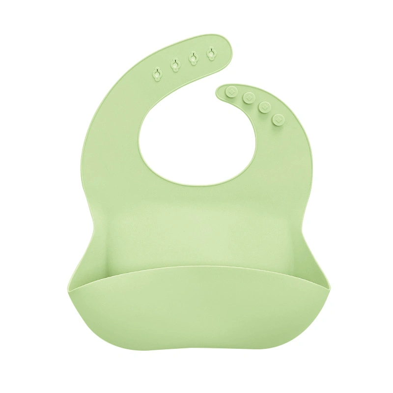 Customizable Silicone Baby Bib Adjustable Sizes to Fit All Infant Custom Waterproof Soft Foldable and Portable Neck Bib