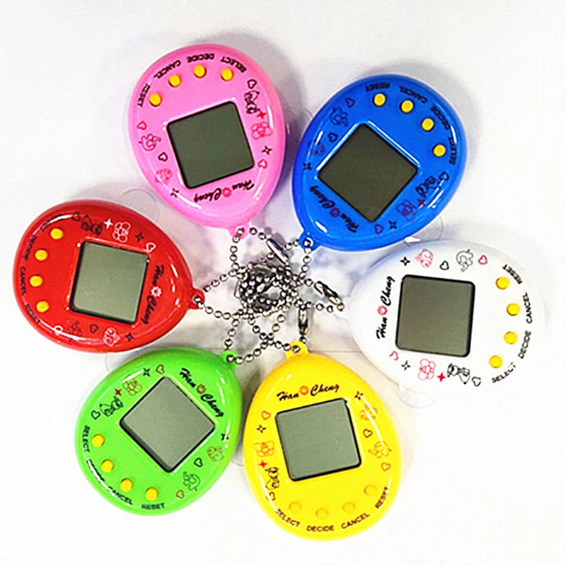 Electronic Keychain Game Keyring Nostalgic Retro Handheld Electronic Game Machine Tamagotchi Digital Pet