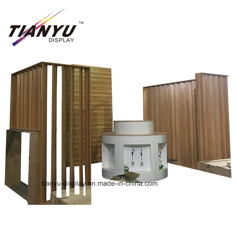 Trade Show Wooden Modular Exhibition Booth Design in Hongokong