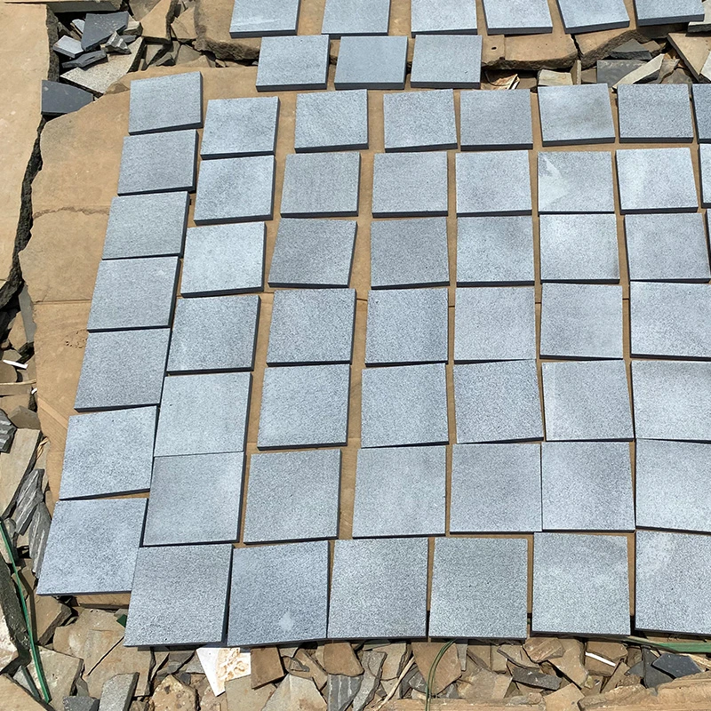 Hainan Natural Basalt Lava/Black/Dark Grey/Blue Basalt Tiles for Swimming Pool Coping/Paving/Lanscaping/Kerb/Cube/Paver/Flooring/Cobbles Price