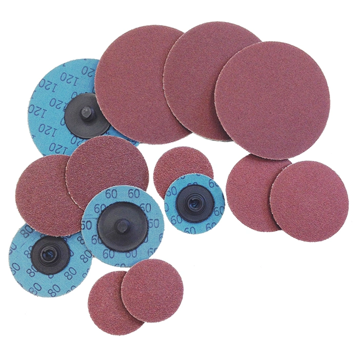 2 Inch a/O and Za and Ceramic/Non Woven Quick Change Sanding Disc Set with Tray and 1/4" Holder for Rust Paint Removing