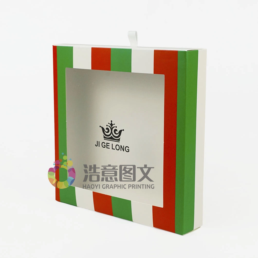 Custom Logo Wholesale/Supplier Luxury Pull-out Cardboard Box Middle Window Design