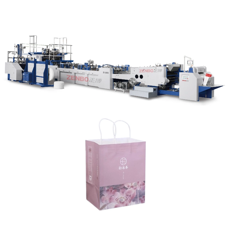 Clothes Shoes Handle Full Auto Paper Bag Making Machine Zb1260s-450