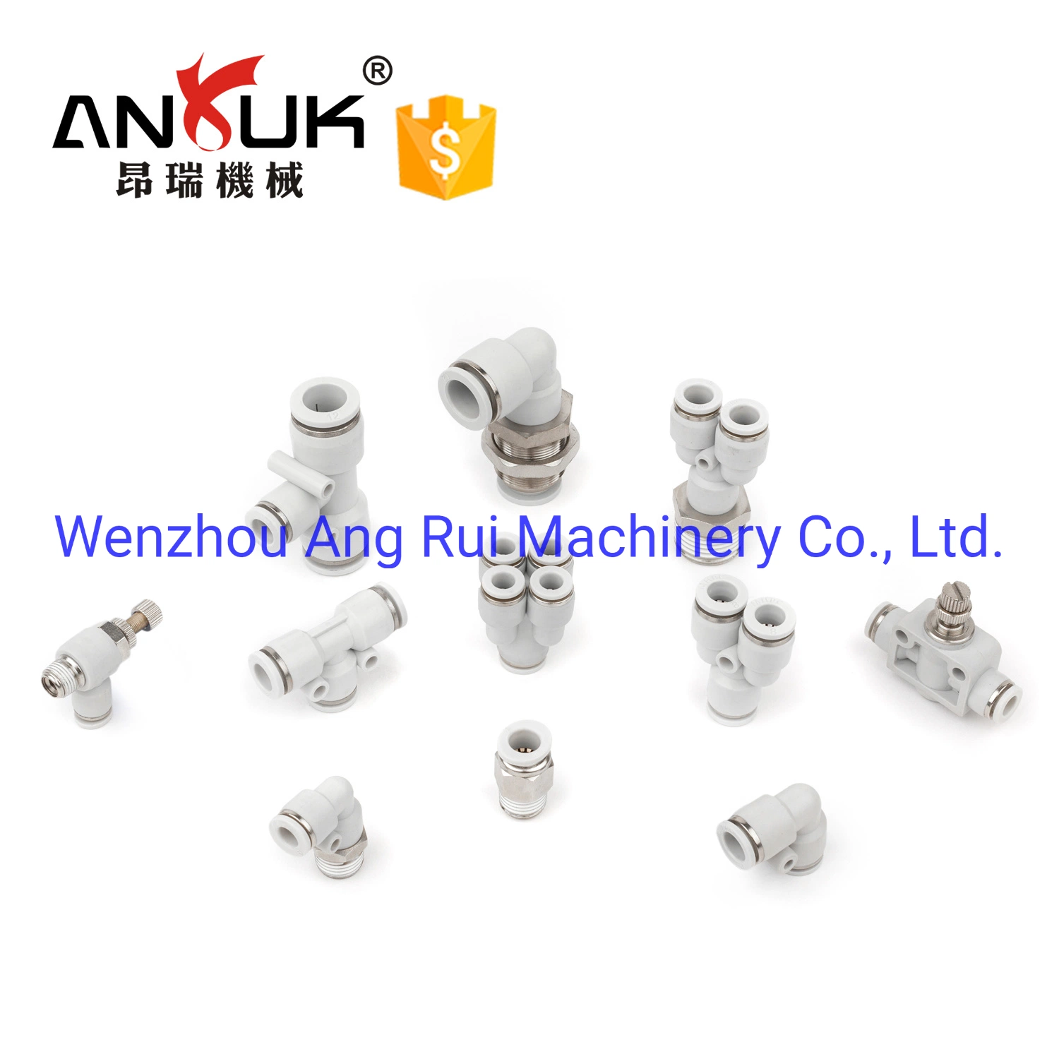 Py Plastic Pneumatic Fitting One Touch 3-Way Air Hose Connector