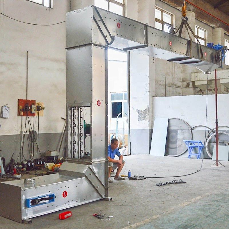 High Capacity Bulk Material Lifter Stainless Steel Z Type Bucket Elevator Conveyor Equipment