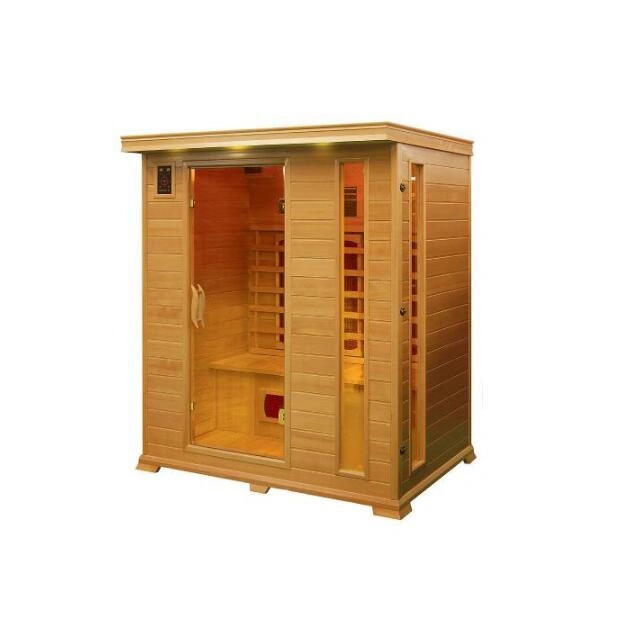 Mejores ventas Tamaño personalizado de lujo casa de madera interior Sauna Infrarrojo Lejano cicuta Sauna