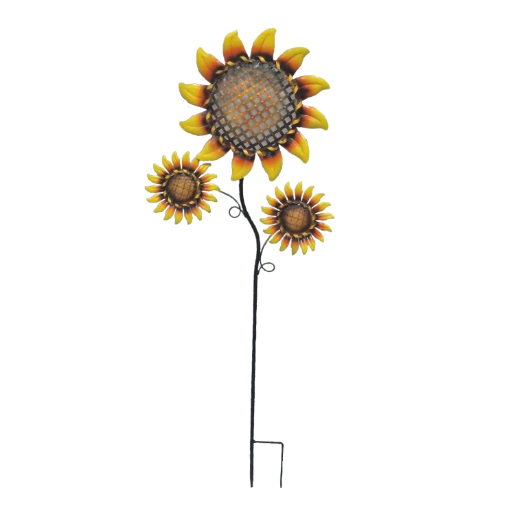 Wholesale Outdoor Metal Sunflower Stake Garden Yard Decoration