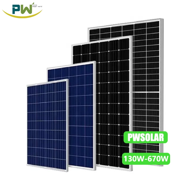 China Manufacture Solar Panel 50W 100W 150W 250W 380W 400W 500 Watt Mono Half Cell Panel to India Pakistan Thailand Russia Dubai South Africa