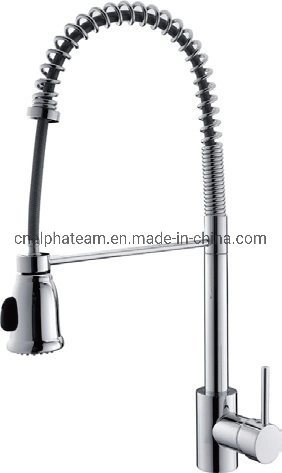 Pull out Brass Body Chromed Kitchen Faucet