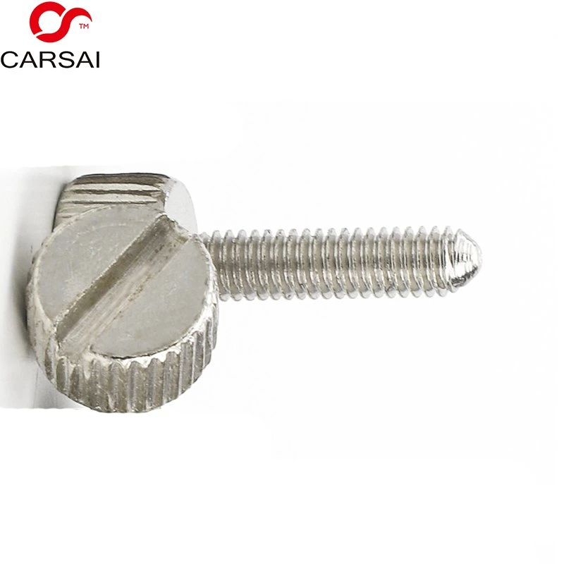 Carbon Steel Nickel-Plated White Zinc Plated Stainless 304 Lotted Pan Round Head Vertical Knurled Coin Slot Straight Hand Thumb Screw Wholesale/Supplier Manufacturer