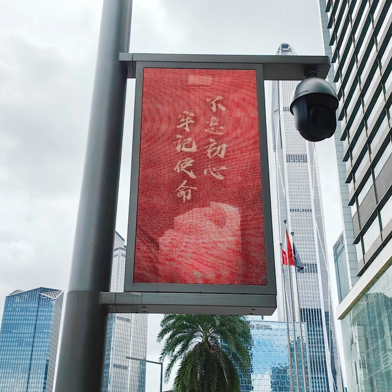 Pantalla LED impermeable Publicidad Iluminación de la calle Polo pantalla lámpara señalización Signo