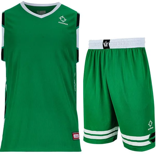 Rigorer Color puro Baloncesto uniforme ligero malla poliéster tejido