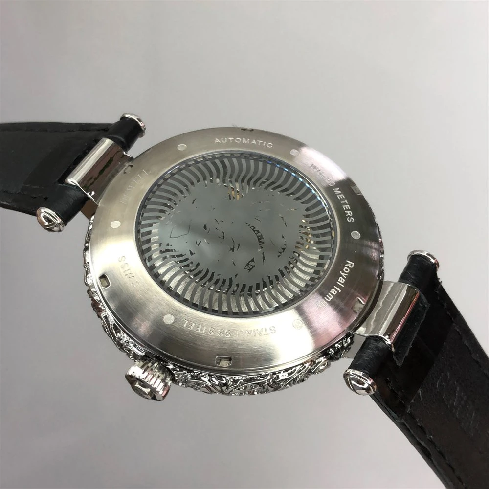 Personalizado de alta calidad Cronógrafo reloj mecánico3 ATM Resistente al agua el hombre de lujo Relojes de Pulsera para hombres vestido