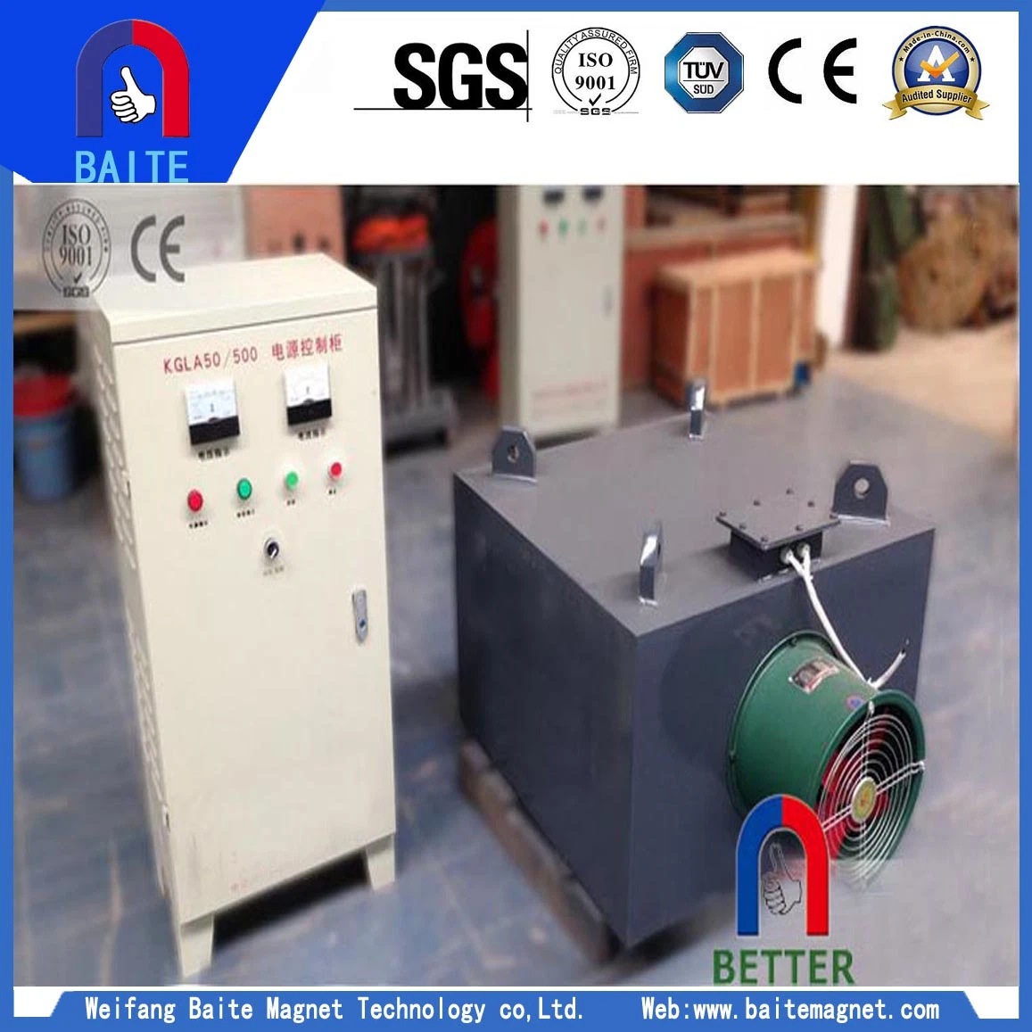 Series Rcda Wind Cooling Suspension Electric Magnetic Iron Separator