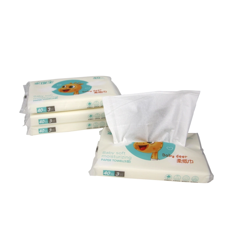 Safety Soft Environmental and Healthy Practical Moisturizing Facial Tissue