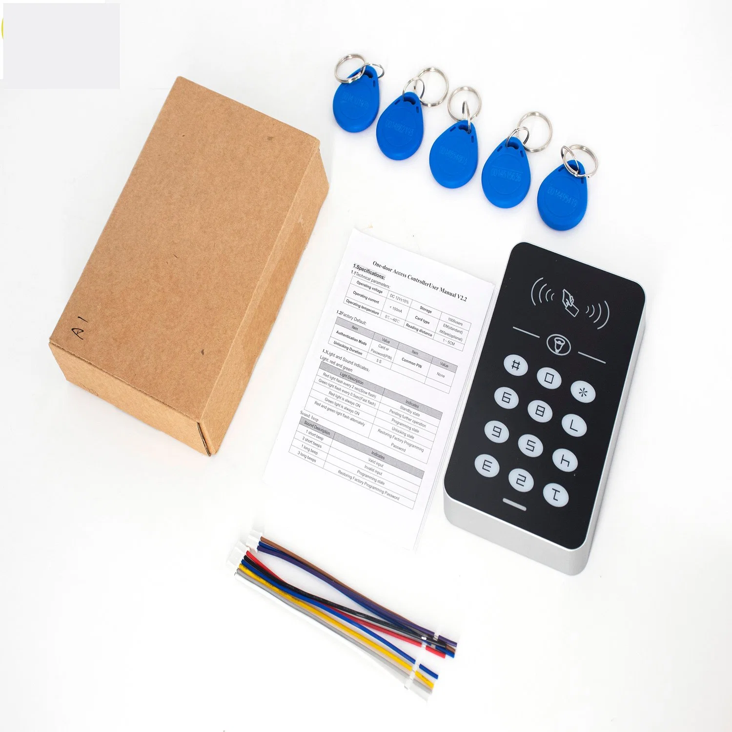 125kHz, 13.56MHz Economic Keypad Access Controller Smart Card Reader