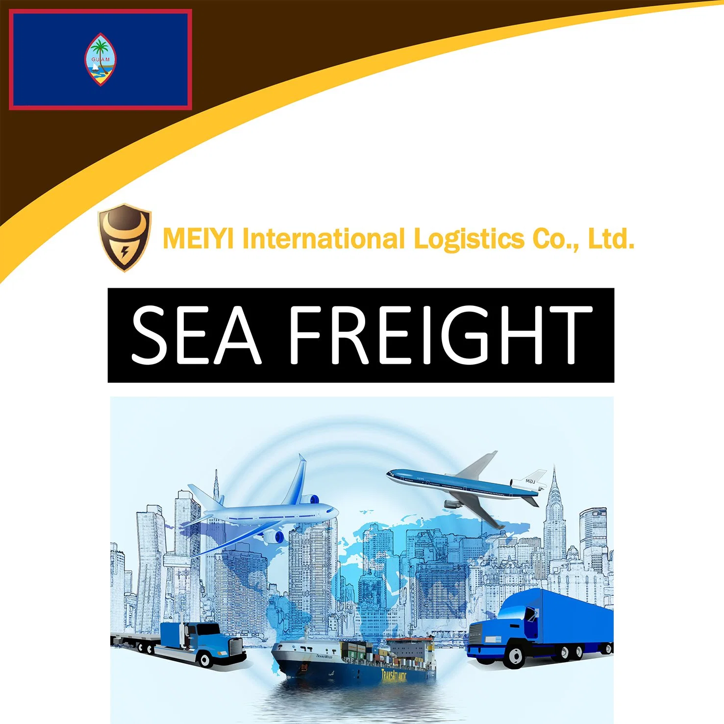 Shipping freight From China to Guam international logistics Alibaba buyer sea freight cargo sea shipping the best and cheap forwarder