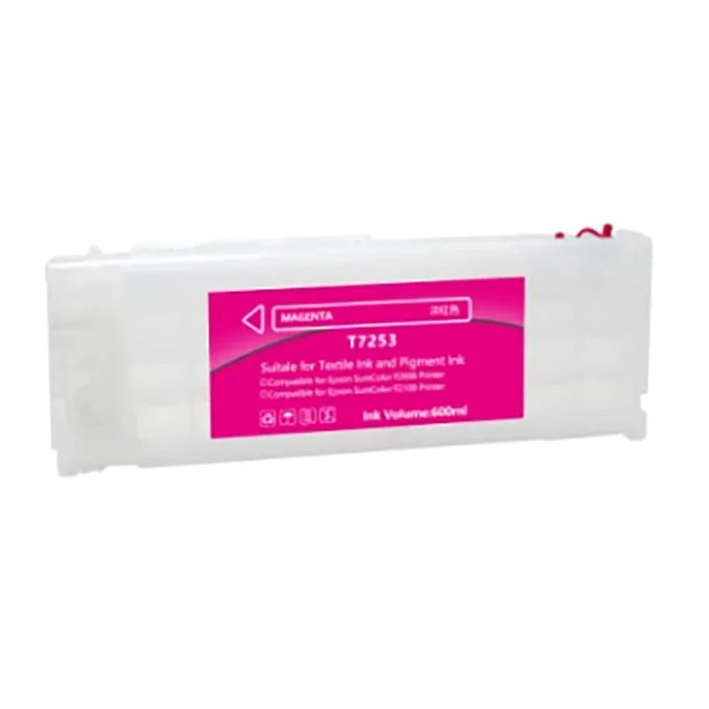 Ocbestjet 600ml/PC T7251-T7254 T725A Empty Refillable Ink Cartridge for Epson F2000 Printer