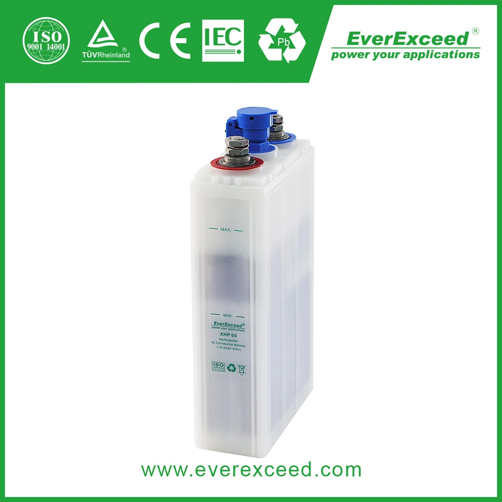 Everexceed 1.2V 30ah Xhp Sintered Plate Range Nickel Cadmium Generator Starting / Genset 1.2V 30ah NiCd Battery