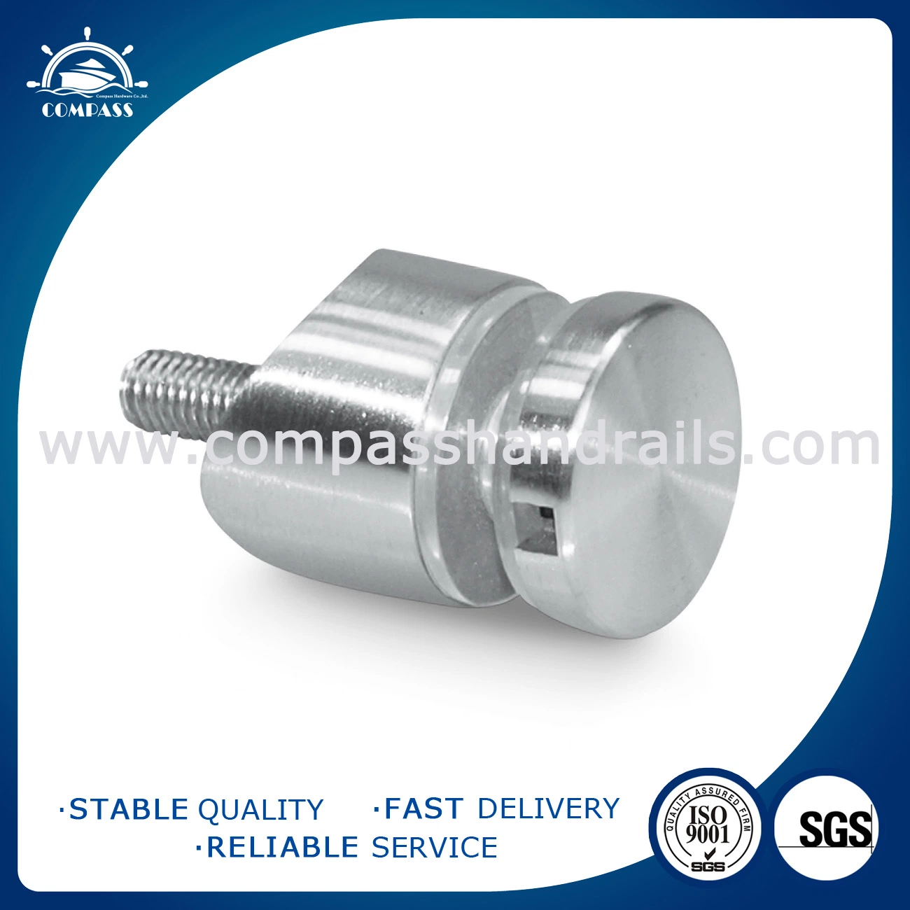 Manufacturer 316 Stainless Steel Railing Glass Clamps Fitting Stair Handrail Glass Clamp 304 Stainless Steel Handrail Glass Nails