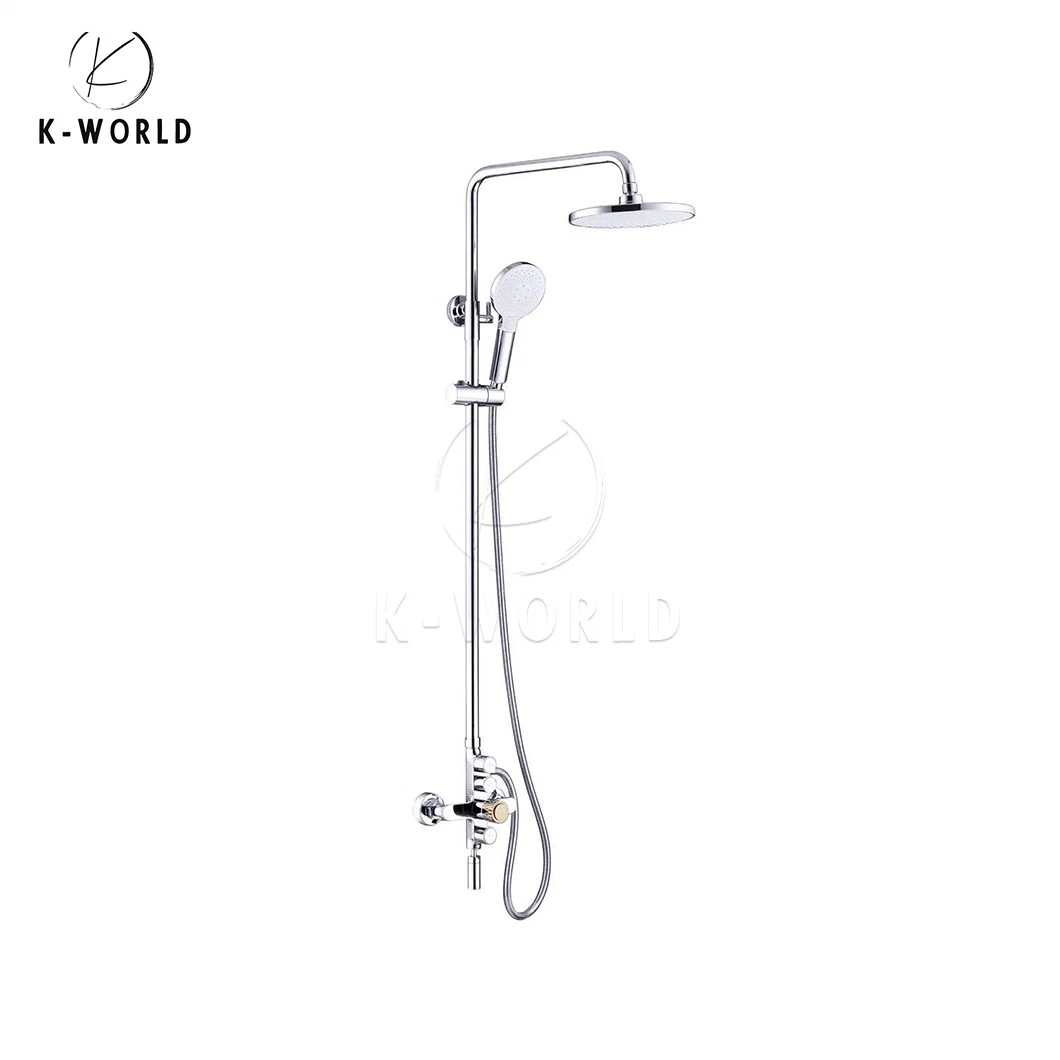 K-World High End Cuarto de baño de lujo Faucet fabricantes OEM Termostatic personalizado Sistema de columna de ducha China fácil de limpiar Baño grifo Ducha Establecer