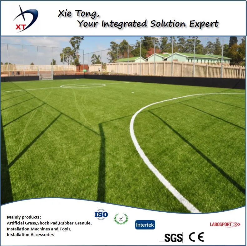 Mini Soccer Field Whole System Artificial Turf with Shockpad and Infills