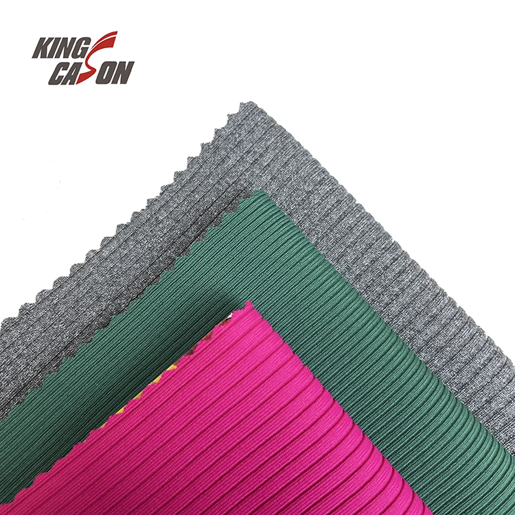 Kingcason 2*2 300g Anti-UV Rib Knitted Thread Pants T-Shirt Base Clothing Fabric